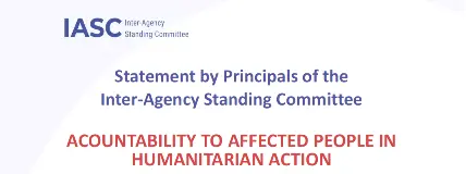 IASC Statement on Accountability to Affected People (AAP) | ICVA Connects